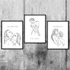 Line-Art Kunstdruck 3er-Set