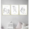 Line-Art Kunstdruck 3er-Set