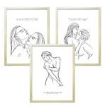 Line-Art Kunstdruck 3er-Set