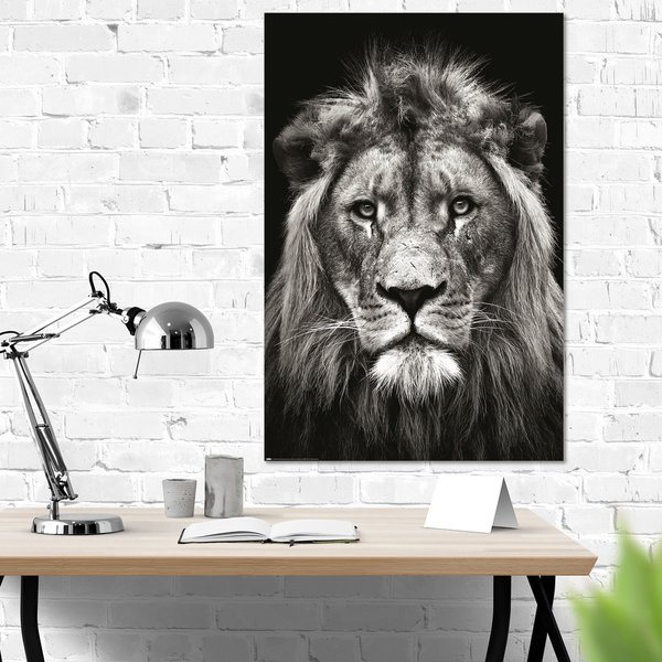 L&ouml;we Poster Black & White