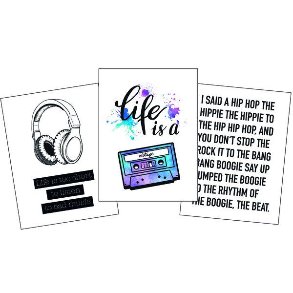 Musik Kunstdruck Set