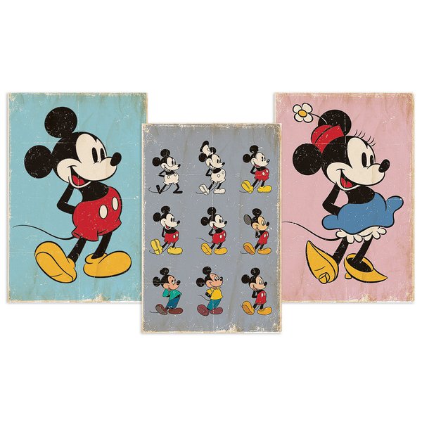 Mickey Mouse & Minnie 3-er Set
