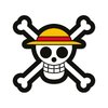 One Piece Kissen Skull Logo