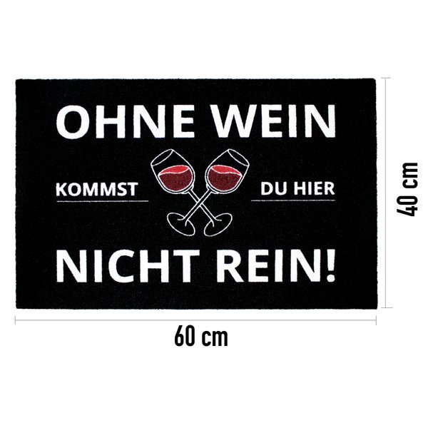 Ohne Wein kommst Du hier