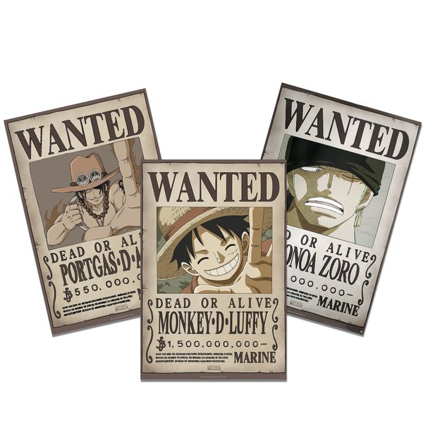 One Piece Poster 3-er Set