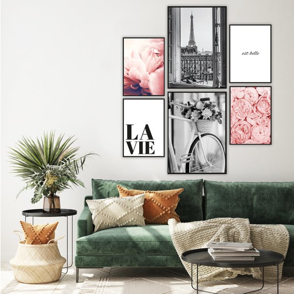 Paris Kunstdruck 6er-Set