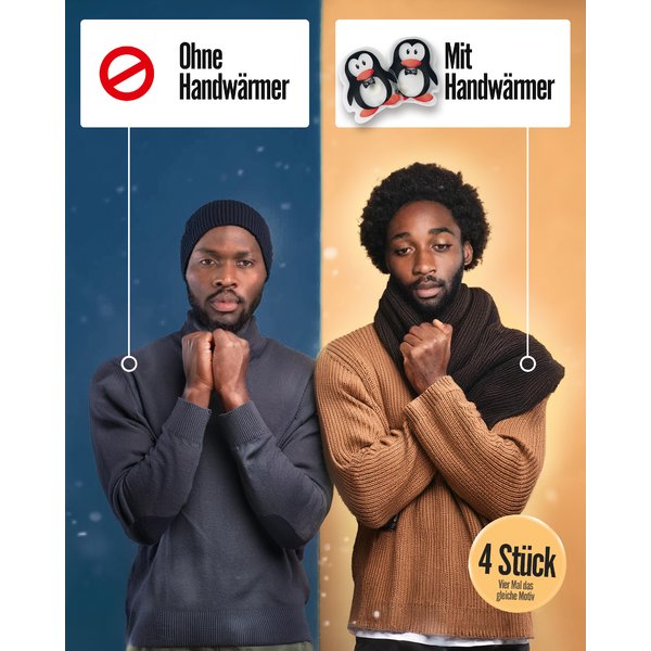 Pinguin Taschenw&auml;rmer 4er Set