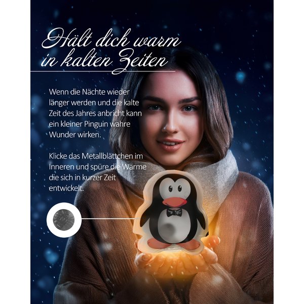 Pinguin Taschenw&auml;rmer 4er Set
