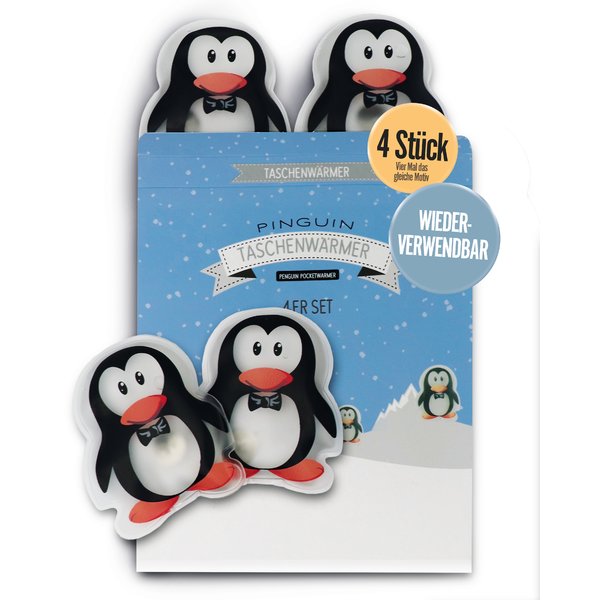 Pinguin Taschenw&auml;rmer 4er Set