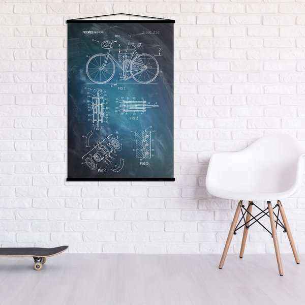 Posterleisten schwarz 61 cm