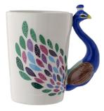 Pfau Tasse mit 3-D Henkel
