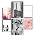Paris Kunstdruck 6er-Set