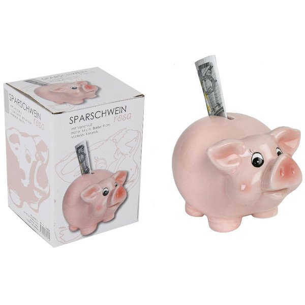 Sparschwein Piggy glasiert