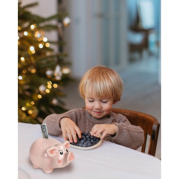 Sparschwein Piggy glasiert M