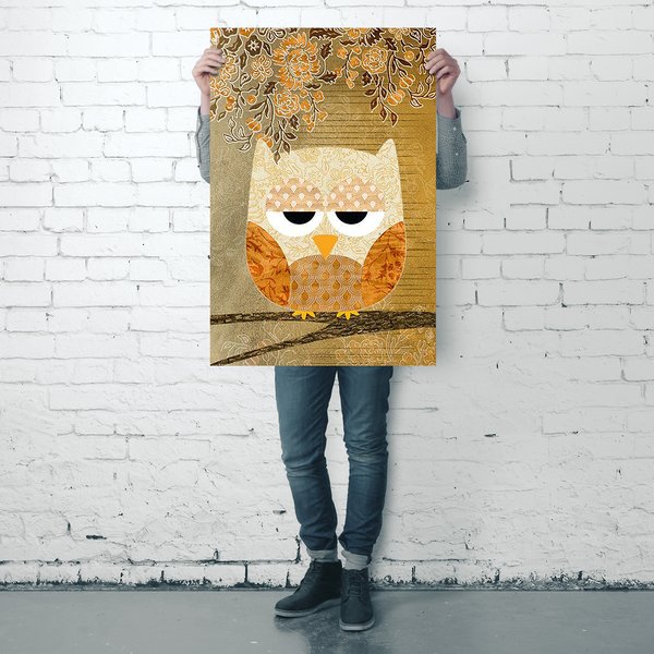 Sweet Owl Poster Antik
