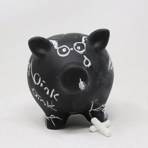 Sparschwein "Tafel" mit Kreide