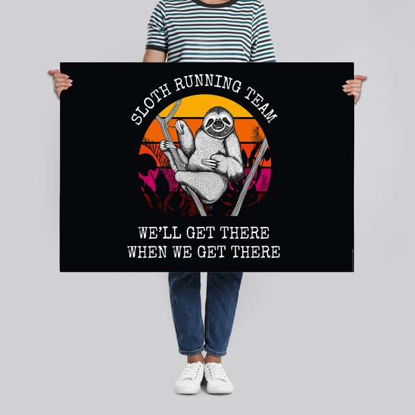 Sloth Running Team Poster