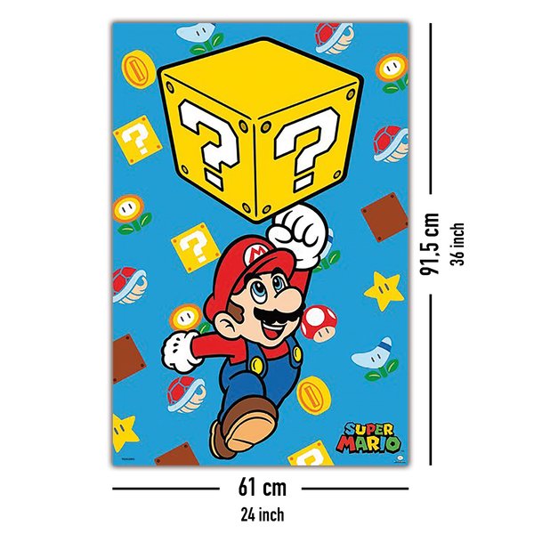 Super Mario Poster Block Jump