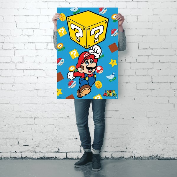 Super Mario Poster Block Jump