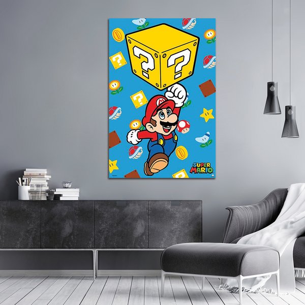 Super Mario Poster Block Jump