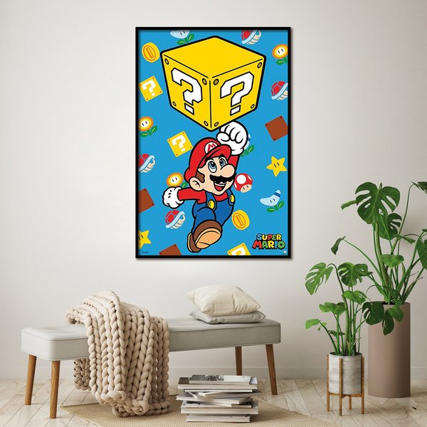 Super Mario Poster Block Jump