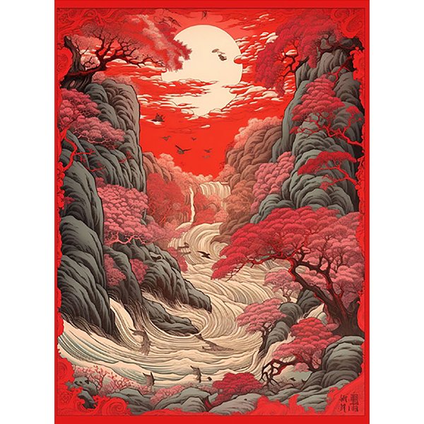 The Red River Kunstdruck