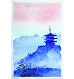 Temple Forest and Dawn Poster