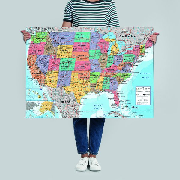 USA Landkarte Poster