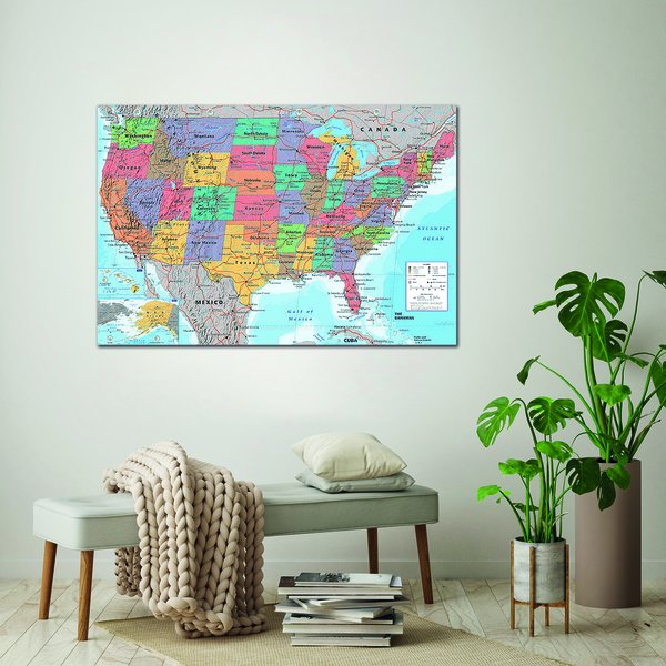 USA Landkarte Poster