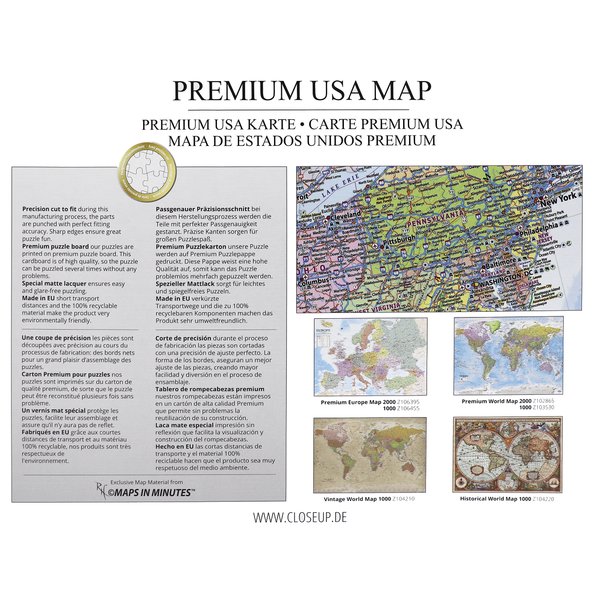 USA Karte Puzzle 1000 Teile