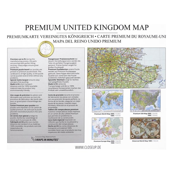 UK Karte Puzzle 1000 Teile