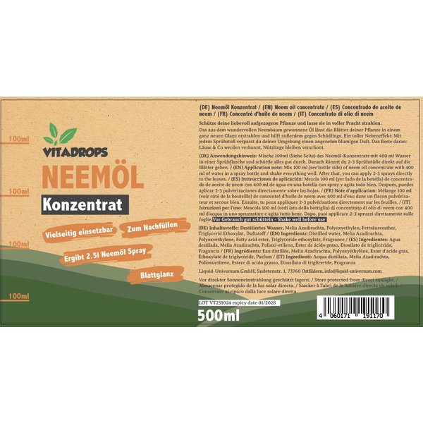 Vitadrops Neem&ouml;l Set Spray