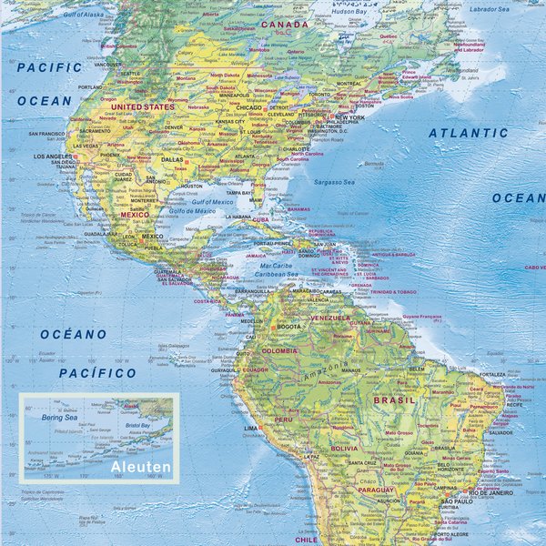 Weltkarte Poster 200 gr. matt