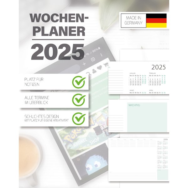 Wochenplaner Unterlage 2025