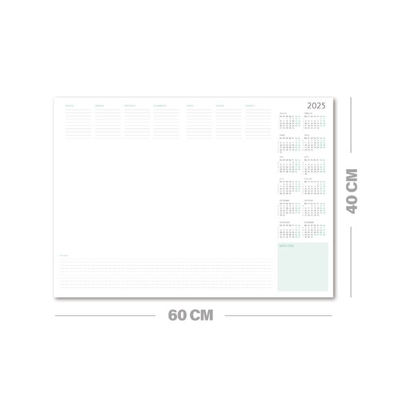 Wochenplaner Unterlage 2025