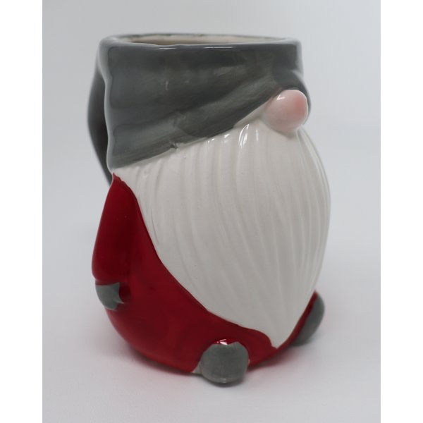 Wichtel Tasse 3D Rot Grau Weiß