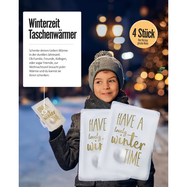 Winterzeit Taschenw&auml;rmer 4er