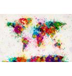 World Map Paint Drop Poster