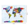 Watercolor World Map Poster