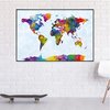 Watercolor World Map Poster