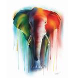 Wasserfarben Elefant Miniprint
