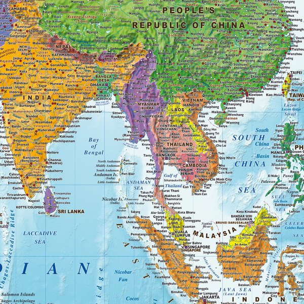 Weltkarte XXL Poster Flaggen