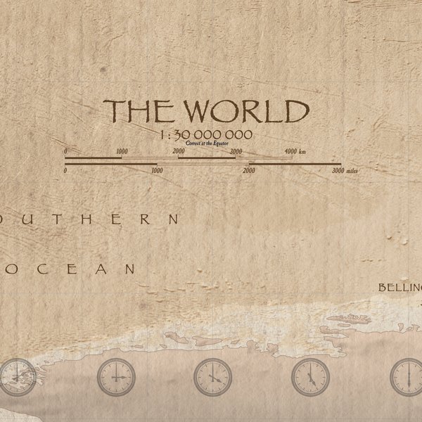 Weltkarte XXL Poster Vintage