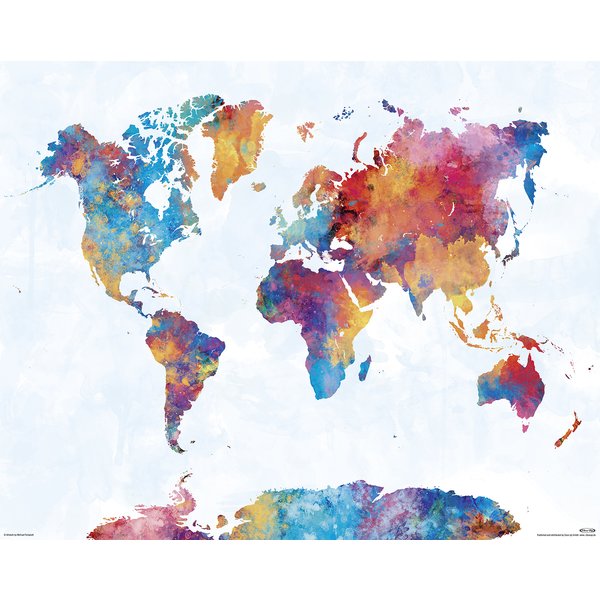 Watercolor Map Kunstdruck