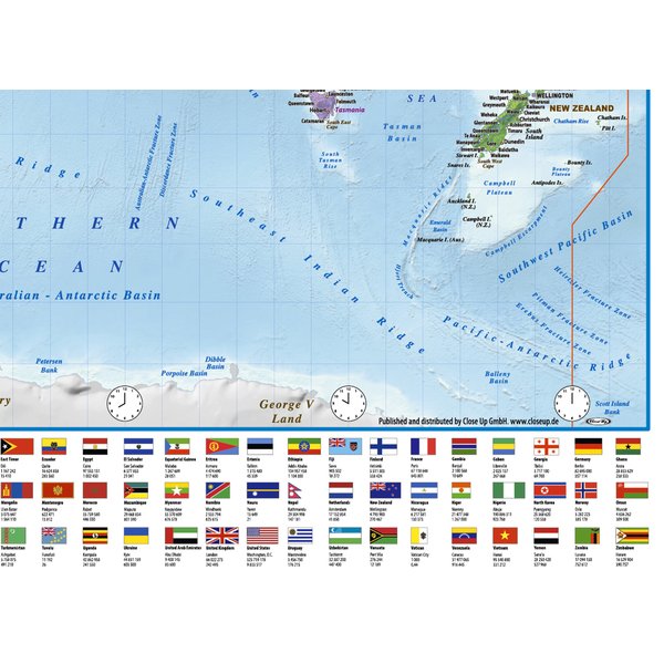 Weltkarte Poster Flaggen