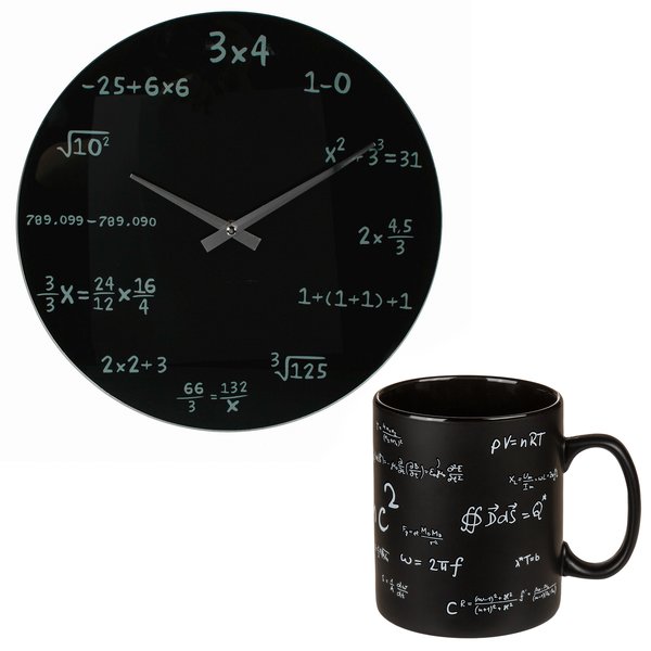 Wanduhr / XXL Tasse Mathematik